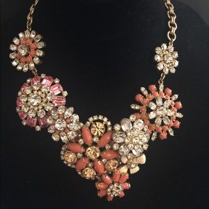 J Crew Coral crystal necklace